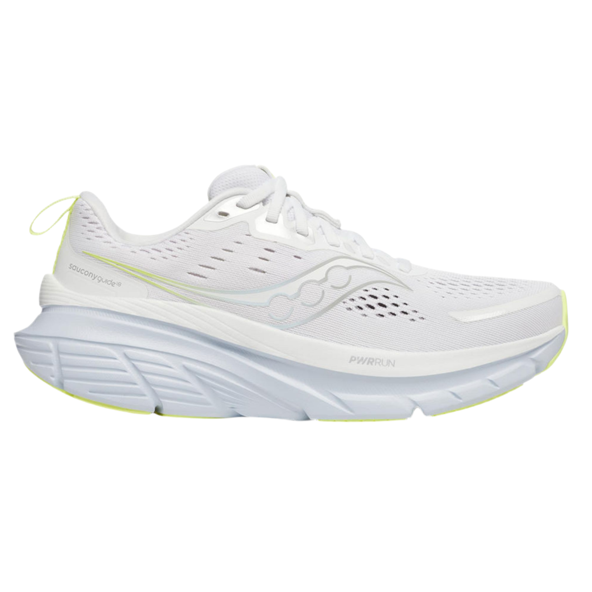 Saucony Womens Guide 18 - White/Ice Melt - Stability - SS25