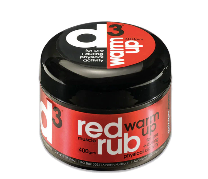 D3 Red Warm Up Rub 200g