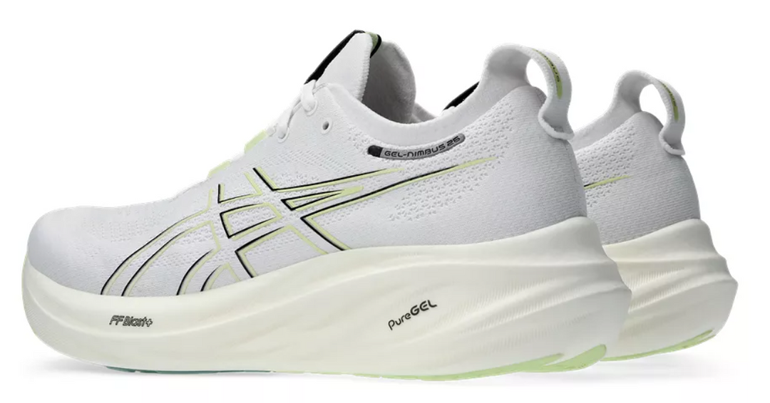 Asics Mens Gel Nimbus 26 - White/Birch - Neutral