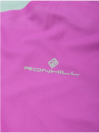 RonHill Womens Tech Race S/S Tee - Fuschia/ Honeydew