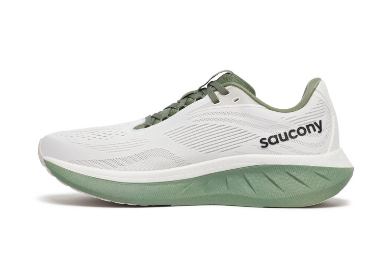 Saucony Mens Ride 18 - White/Olivine - Neutral - SS25