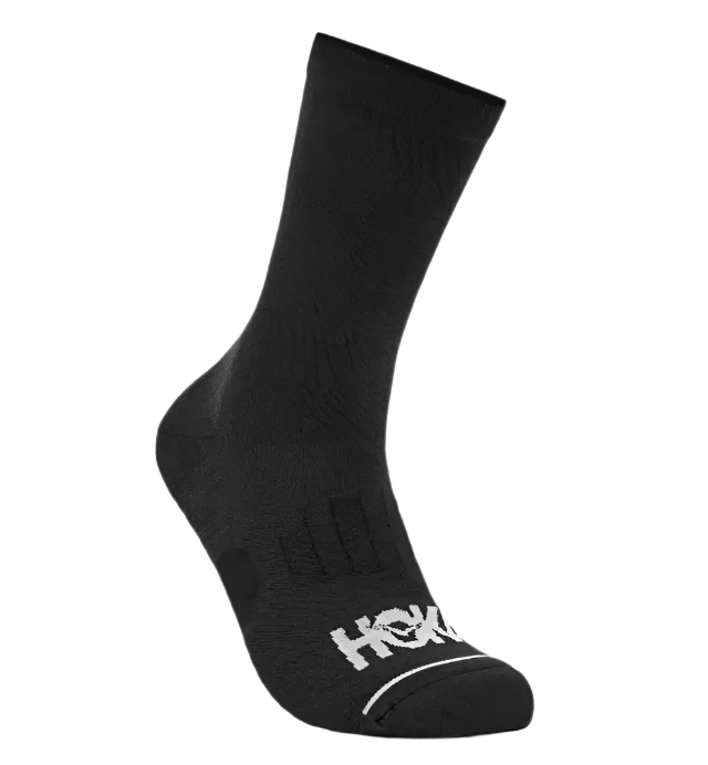 Hoka Unisex Crew Run Sock 3-Pack - Black/Black/Black