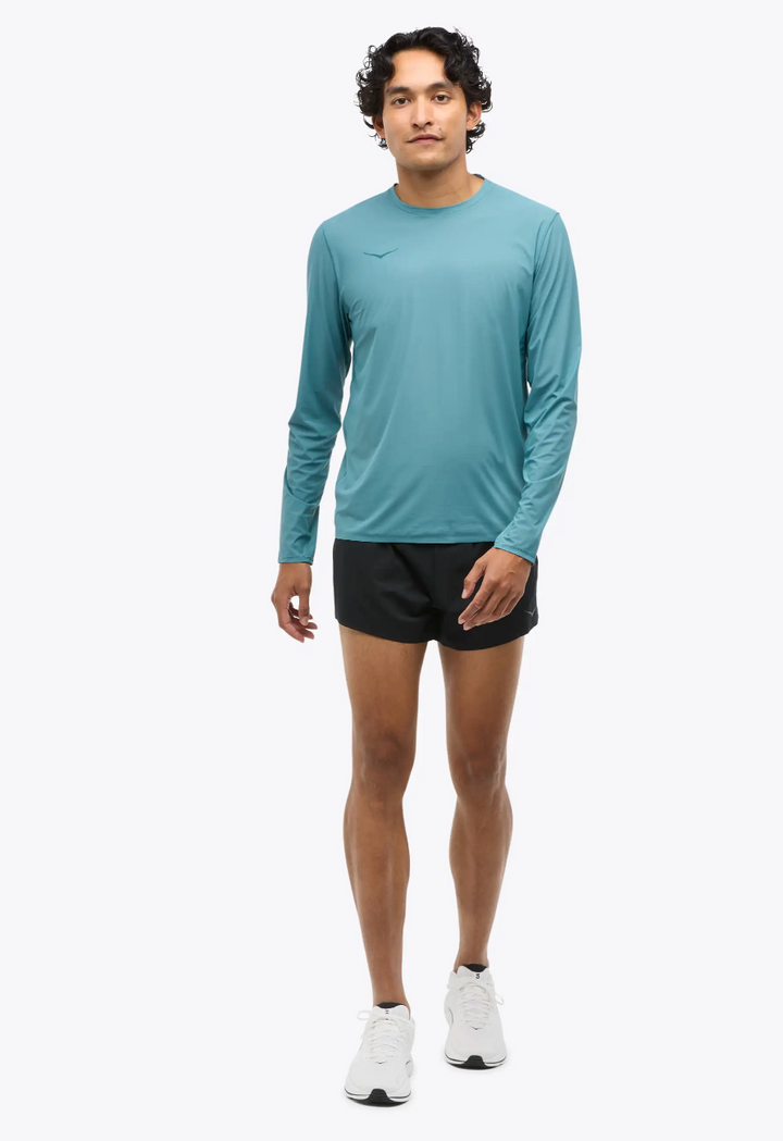 Hoka Mens Airolite Run Long Sleeve - Mountain Fog