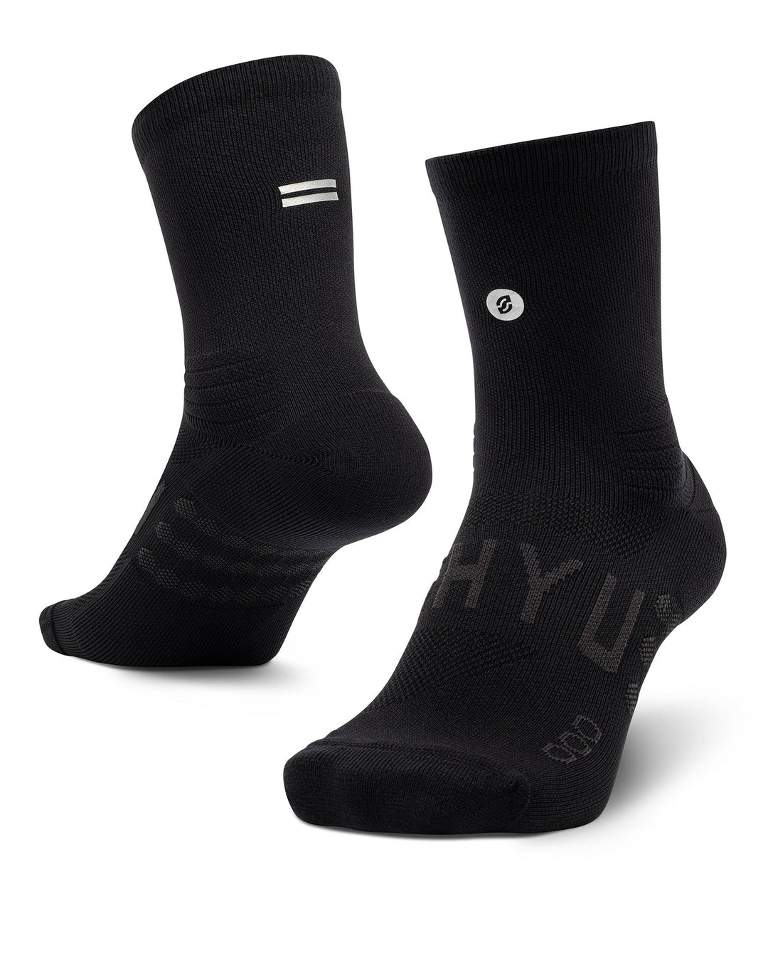 SHYU Racing Half Crew Socks - Black/Black/Black