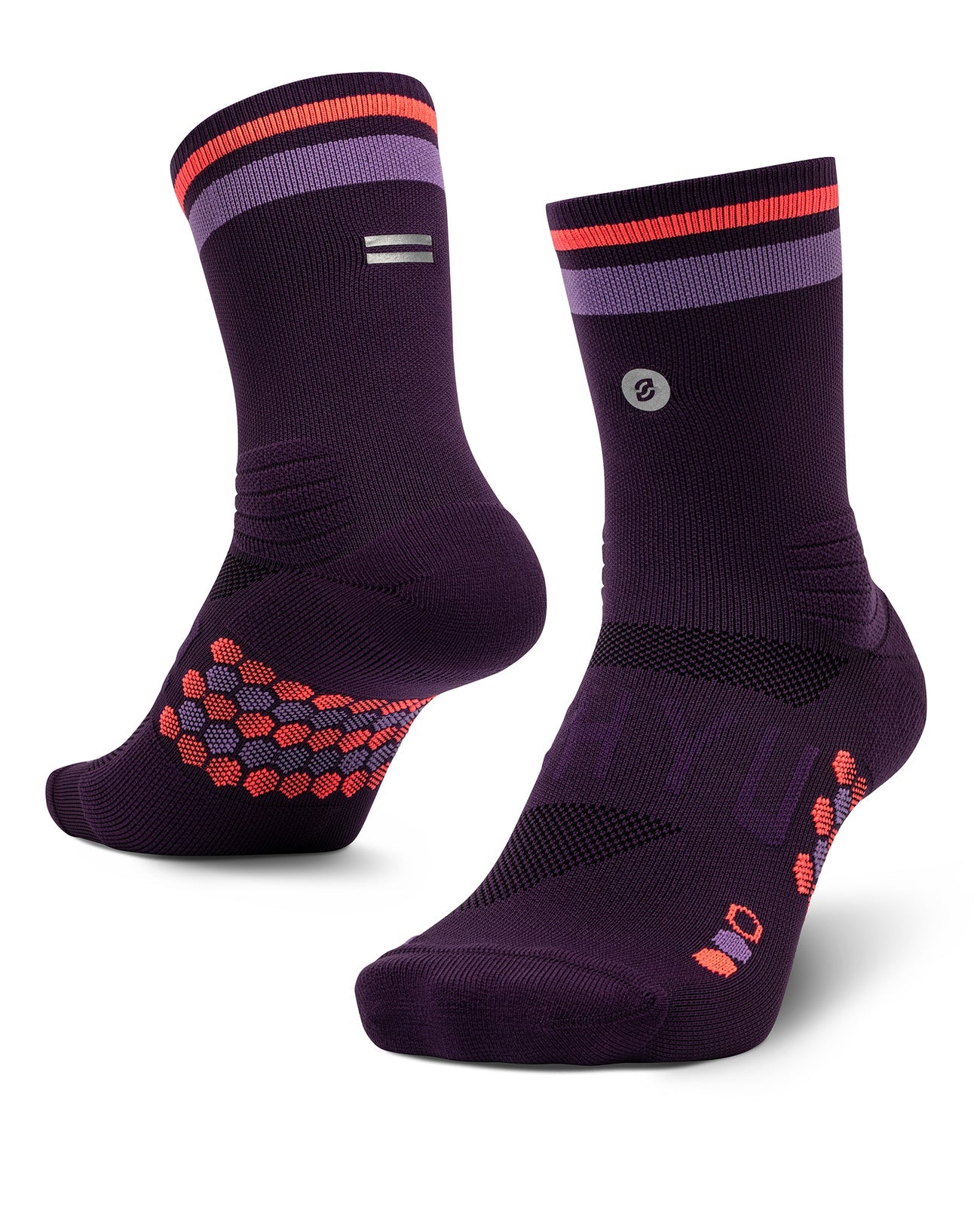 SHYU Racing Half Crew Socks - Purple/Grape/Crimson