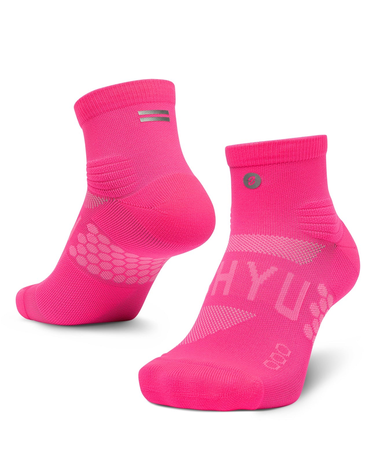 SHYU Racing Quarter Crew Socks - Pink/Pink/Pink