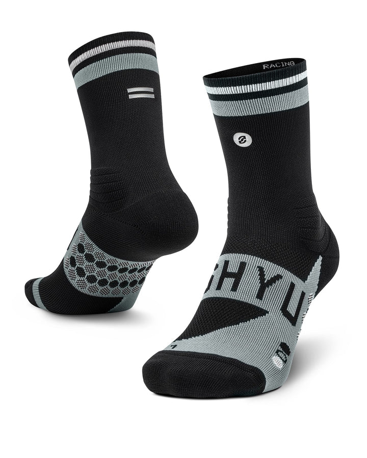 SHYU Racing Half Crew Socks - Black/Grey/White