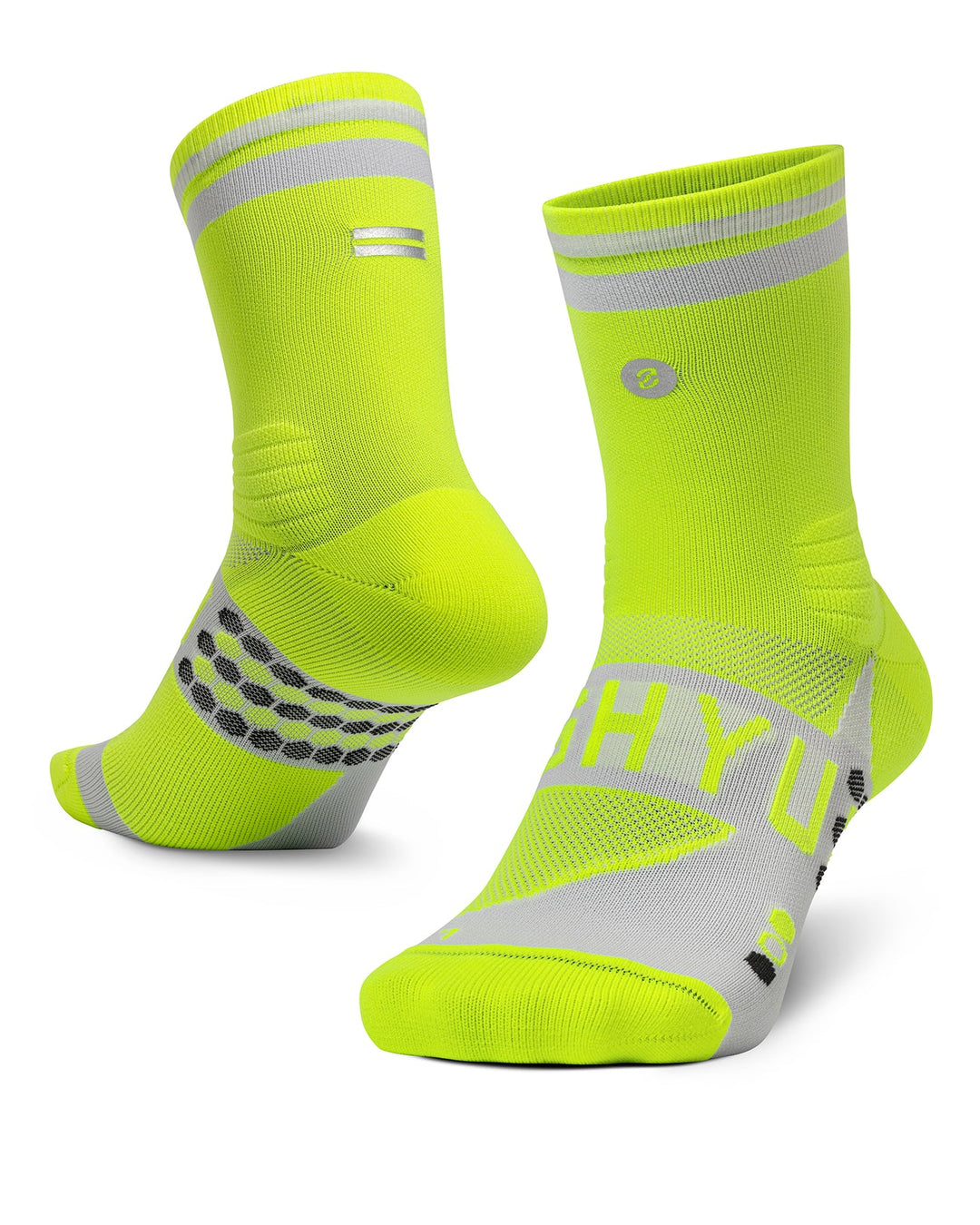 SHYU Racing Half Crew Socks - Volt/White/White