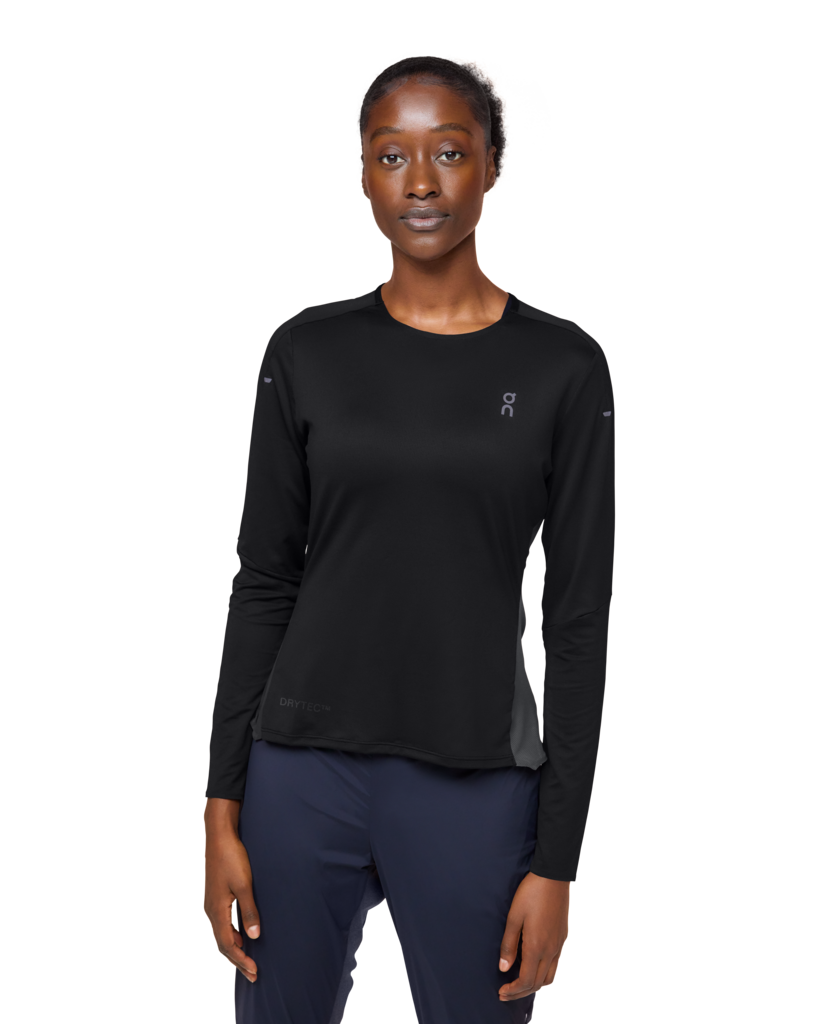 ON Women's Performance Long T - Black/ Eclipse