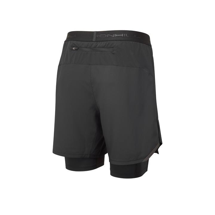 RonHill Mens Tech 7" Twin Short - All Black