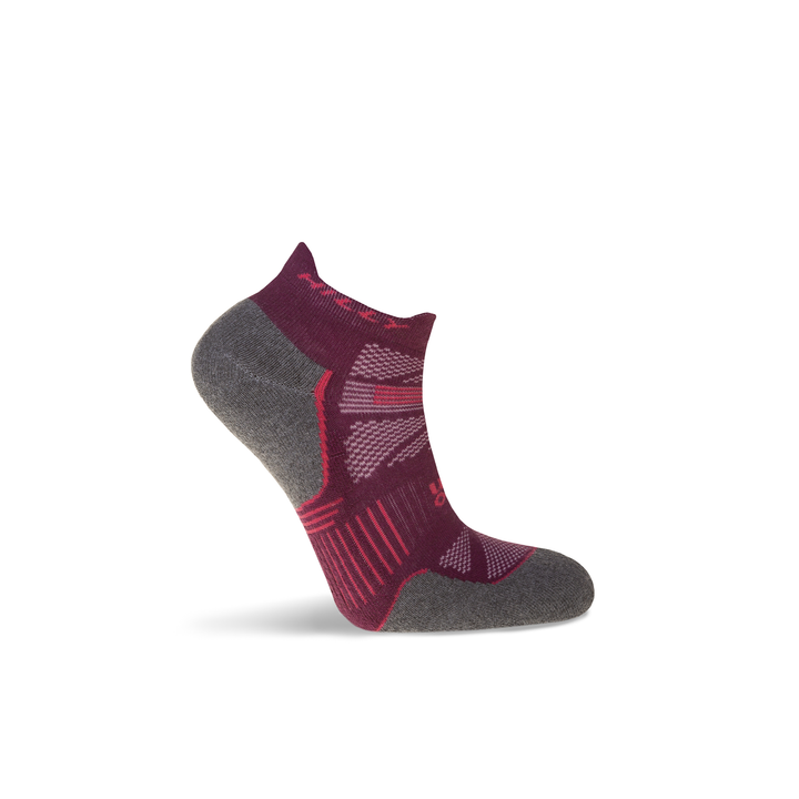 Hilly Womens Supreme Socklet - Elderberry/Grey Marl