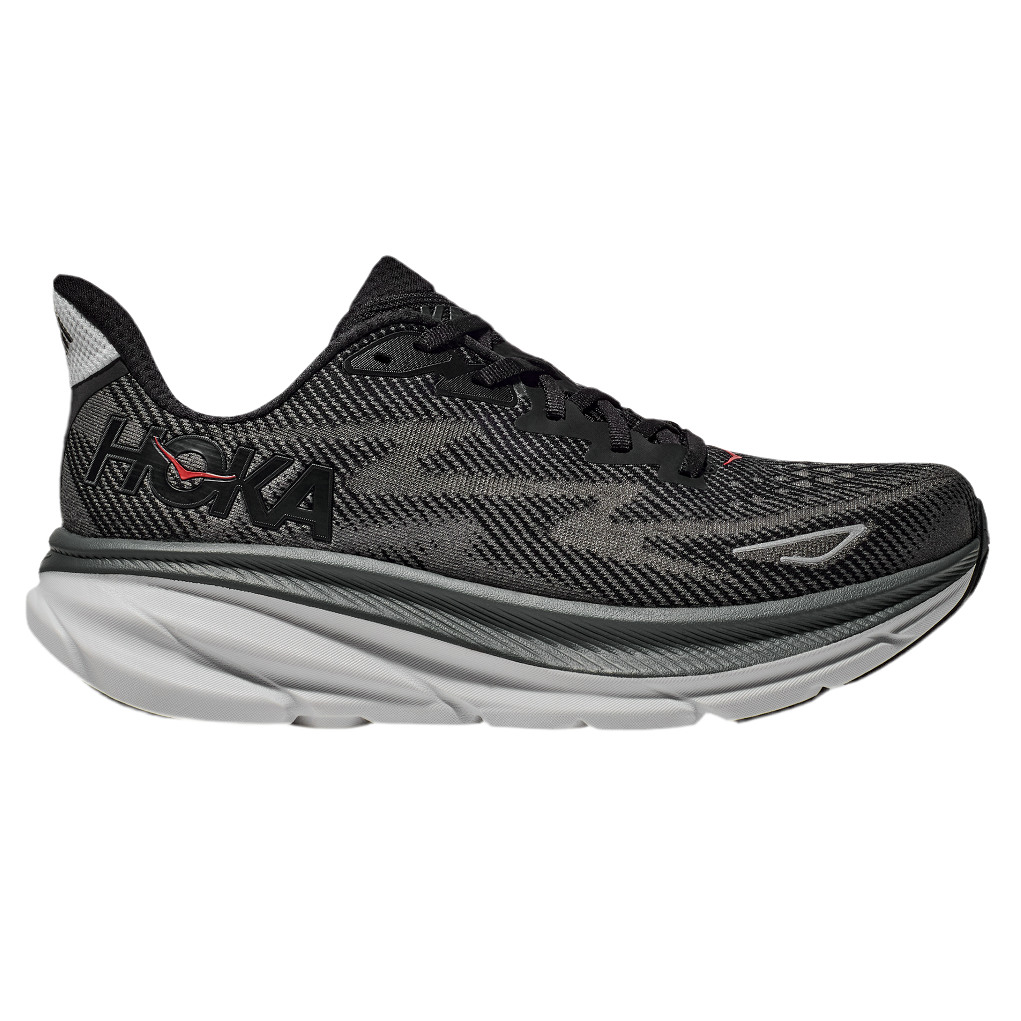 Hoka Mens Clifton 9 - Black/Outer Orbit - Neutral