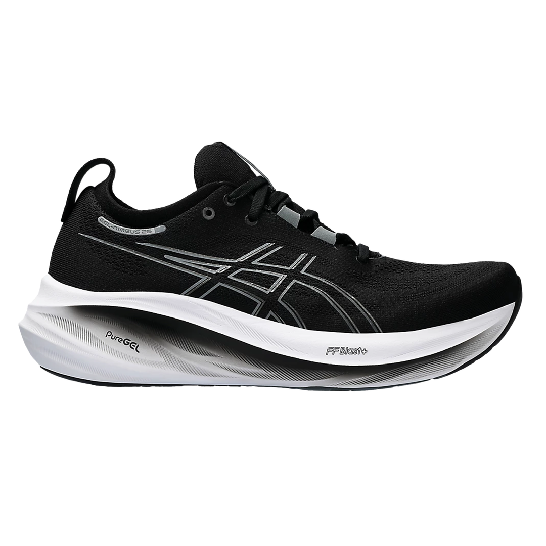 Asics Mens Gel Nimbus 26 - Black/Graphite Grey - Neutral