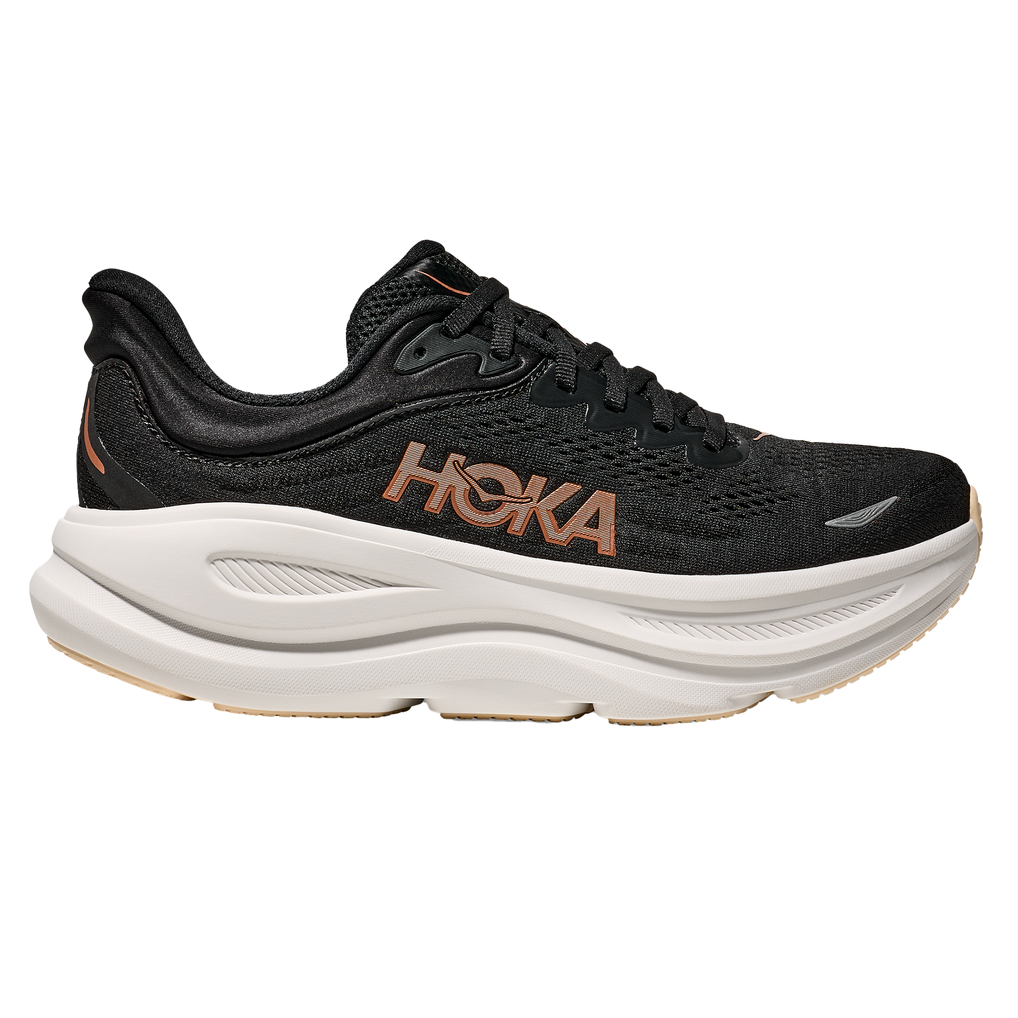 Hoka Womens Bondi 9 - Black/Rose Gold - Neutral - SS25