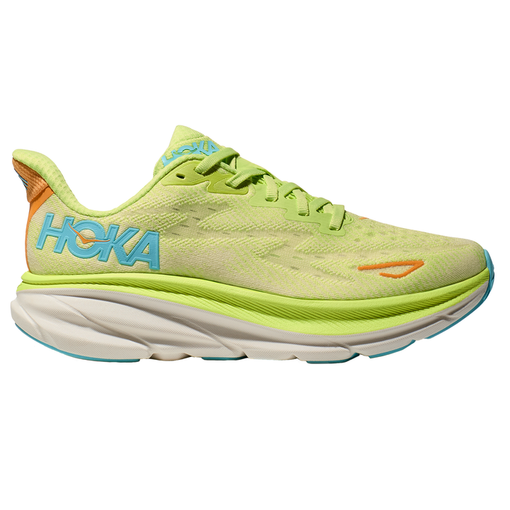 Hoka Womens Clifton 9 - Lettuce/Solar Flare - Neutral