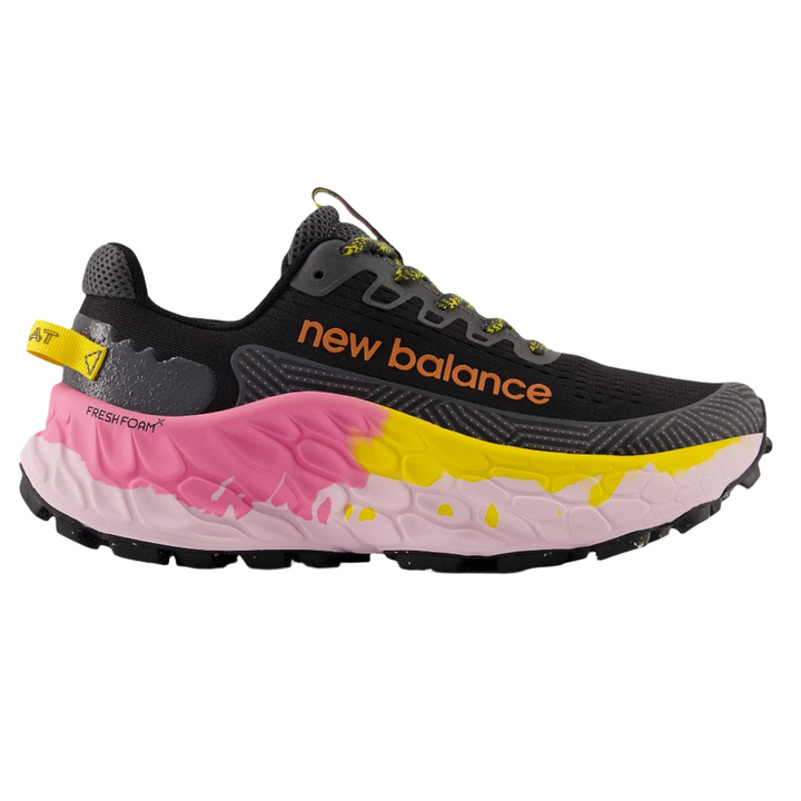 New Balance Womens Fresh Foam X More Trail V3 - Black/Ginger Lemon/Real Pink - Trail