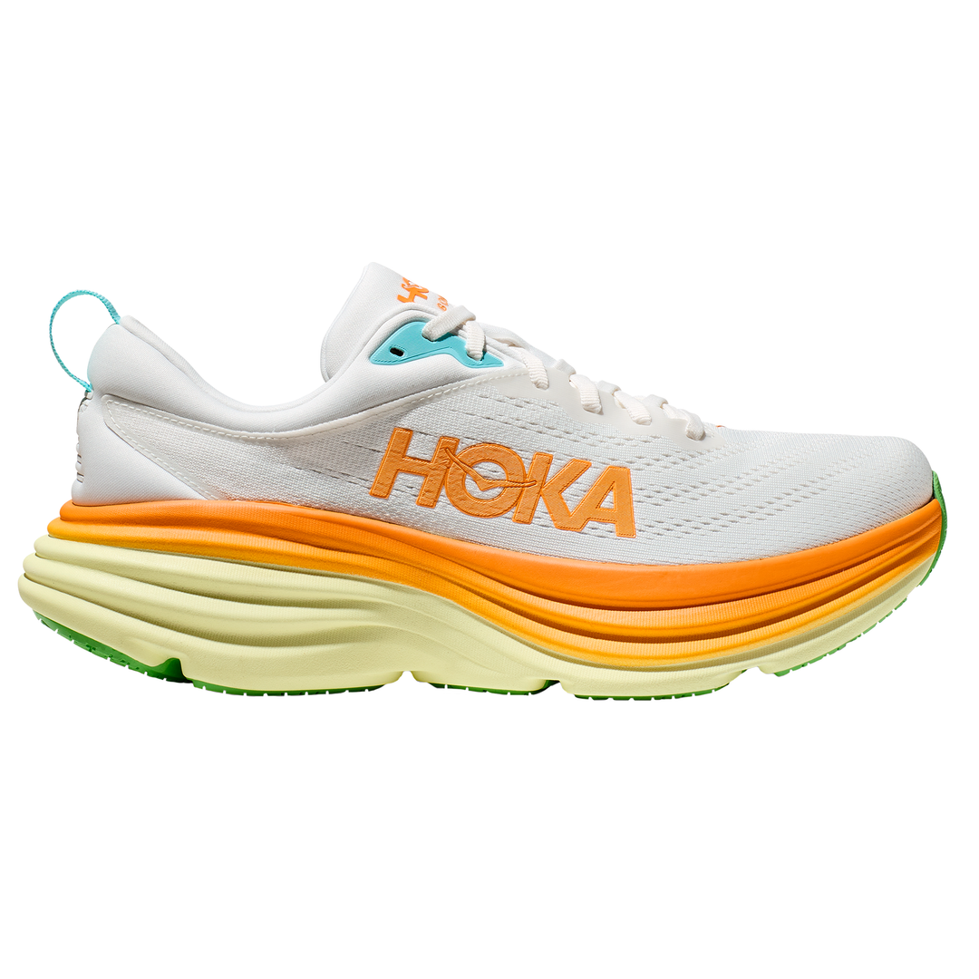 Hoka Mens Bondi 8 - Blanc de Blanc/Solar Flare - Neutral