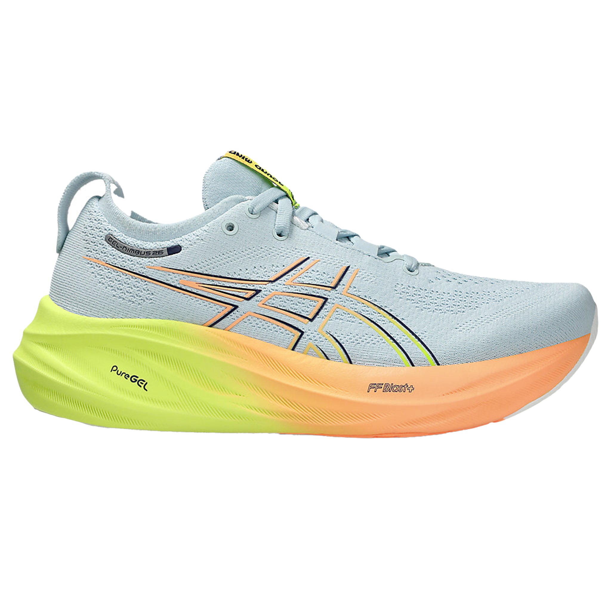 Asics Womens Gel Nimbus 26 Paris - Cool Grey/Safety Yellow - Neutral