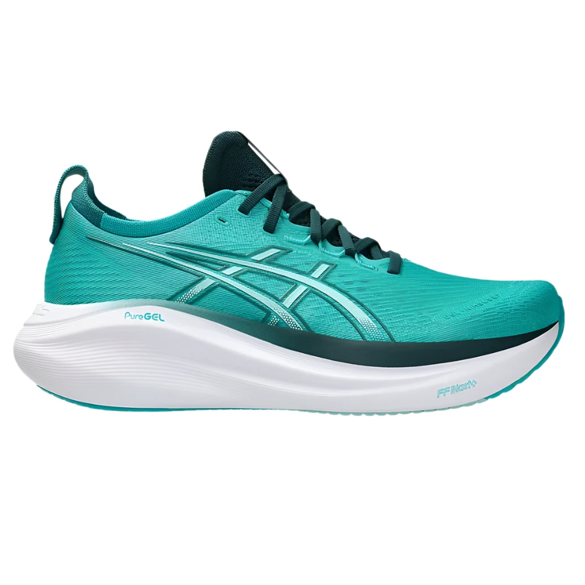 Asics Mens Gel Nimbus 27 - Wave Teal/Saxon Green - Neutral - SS25