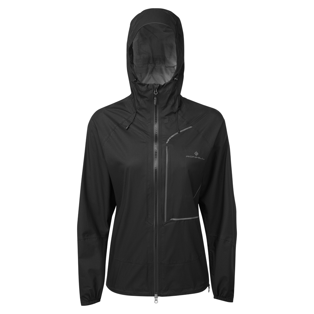 RonHill Womens Tech Fortify Waterproof Jacket - All Black