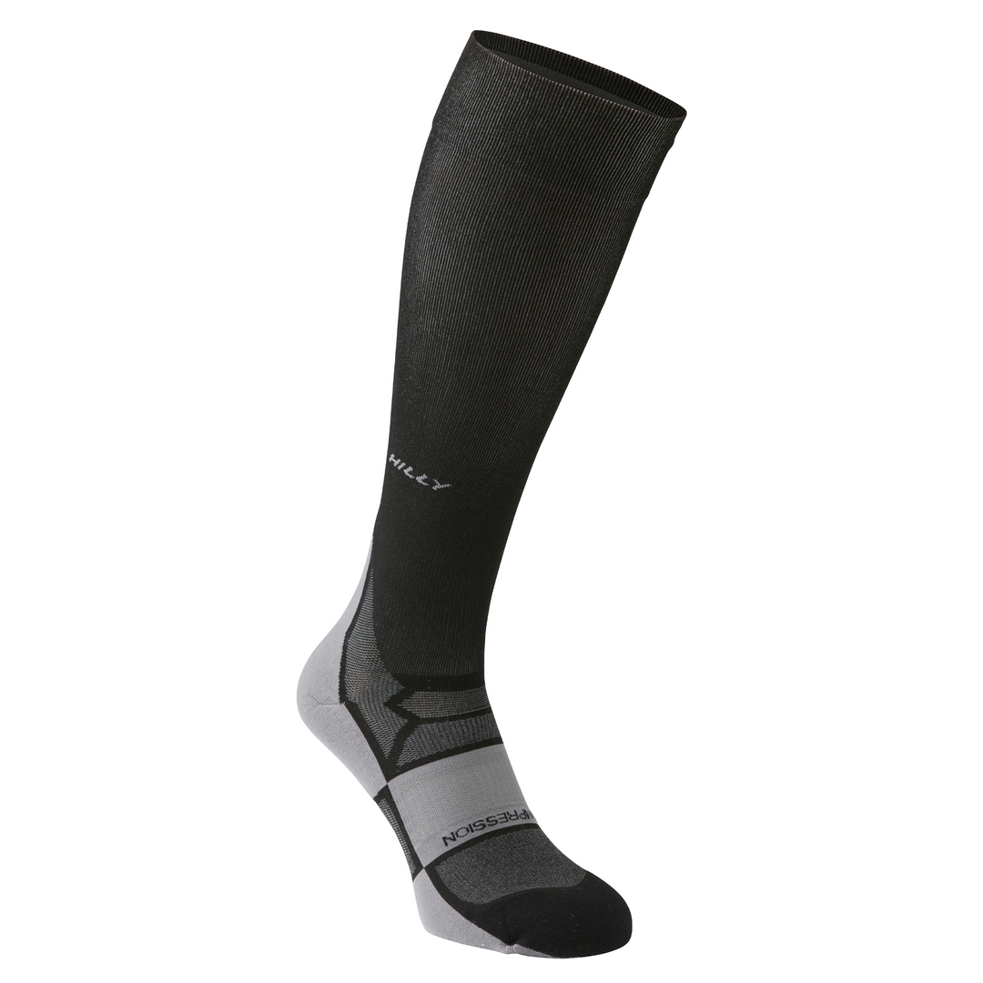 Hilly Pulse Compression Sock - Black/Grey