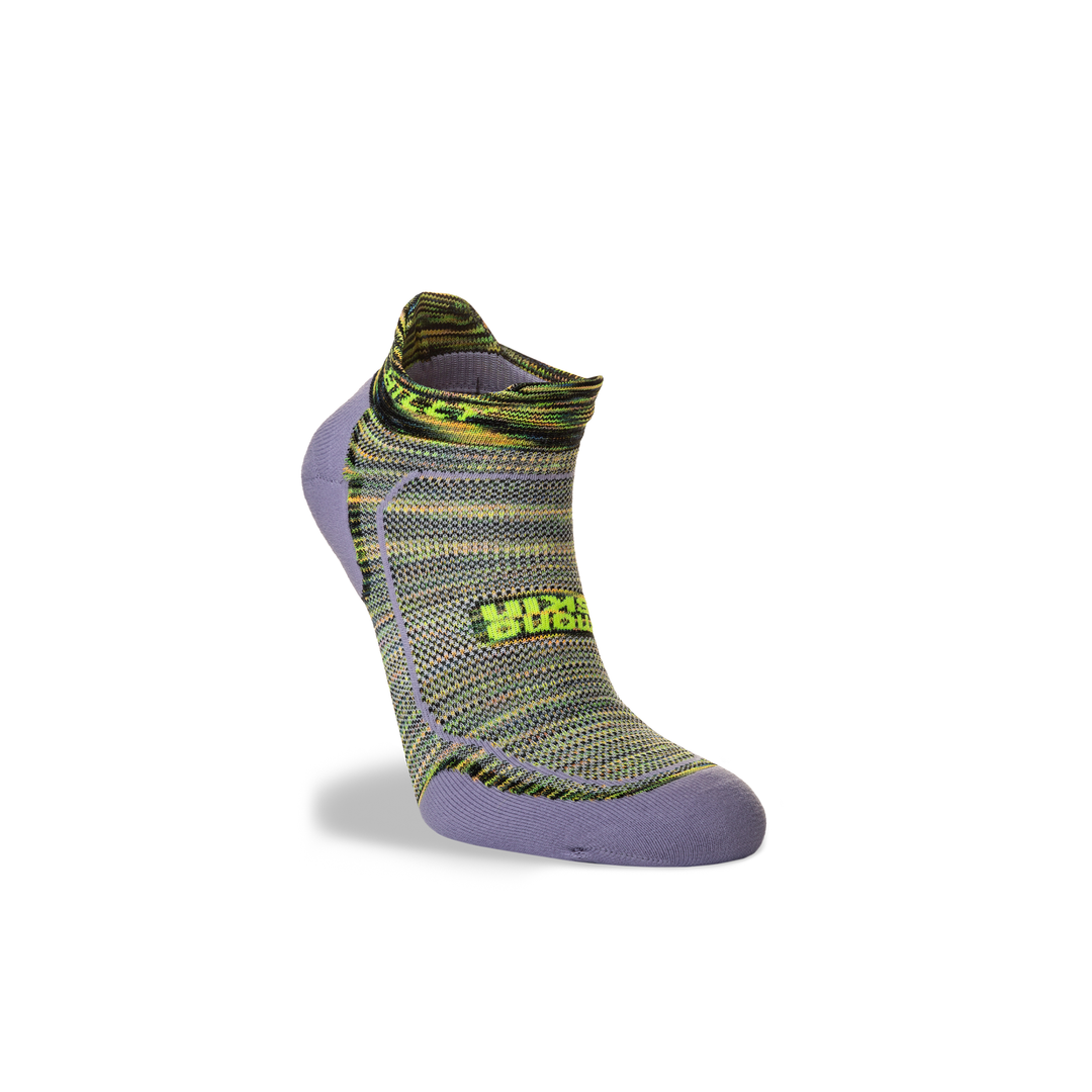 Hilly Womens Active Socklet Min (Lite Comfort) - Lilac/Fluo Yellow