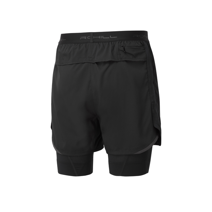 RonHill Mens Tech Revive 5" Twin Short - All Black