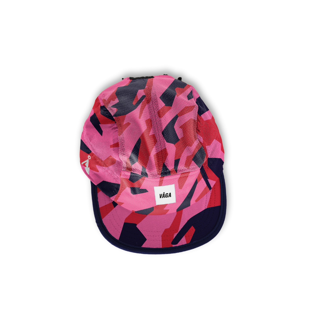 Vaga Limited Print Cap - Flame Red/Poster Pink/Navy