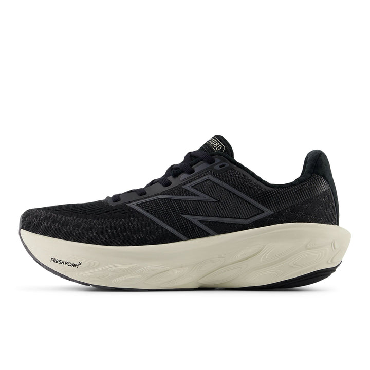 New Balance Womens 1080V14 Wide - D Width - Black/Phantom/Sea Salt - Neutral