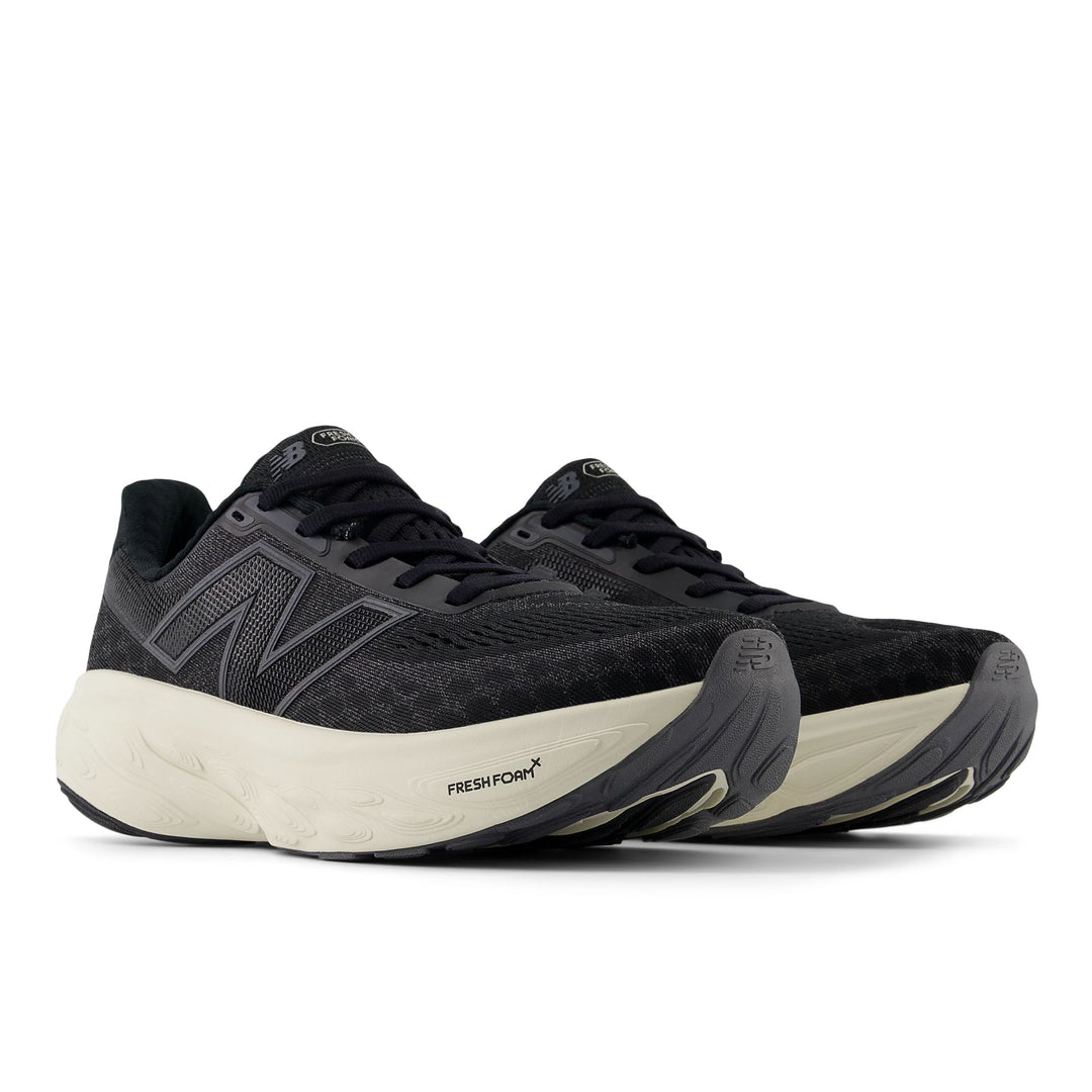 New Balance Womens 1080V14 Wide - D Width - Black/Phantom/Sea Salt - Neutral