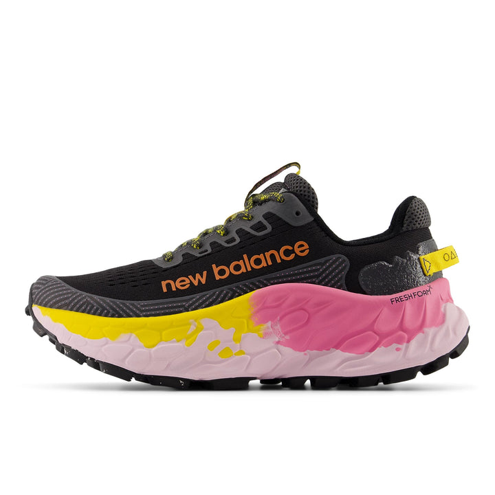 New Balance Womens Fresh Foam X More Trail V3 - Black/Ginger Lemon/Real Pink - Trail