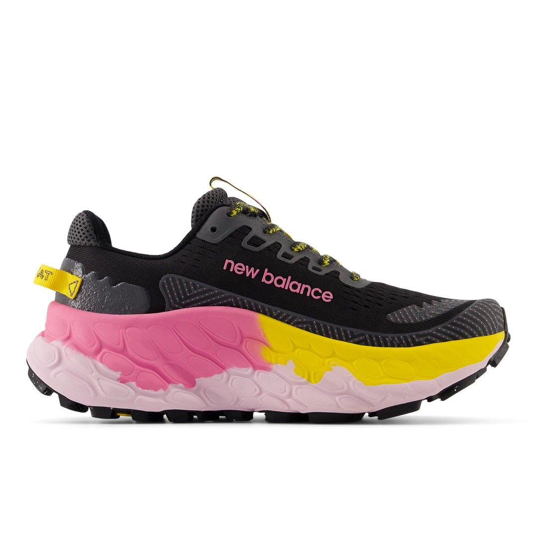 New Balance Womens Fresh Foam X More Trail V3 - Black/Ginger Lemon/Real Pink - Trail