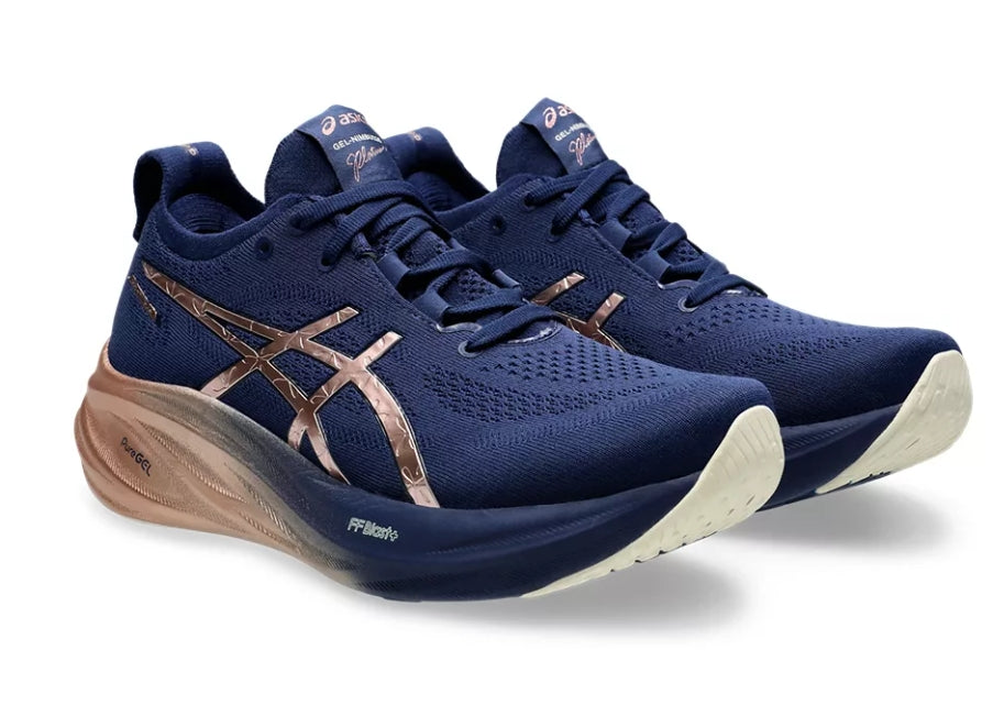 Asics Womens Gel Nimbus 26 Platinum - Blue Expanse/Rose Gold - Neutral