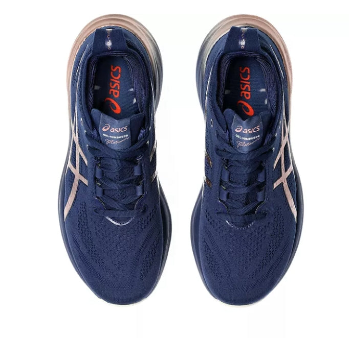 Asics Womens Gel Nimbus 26 Platinum - Blue Expanse/Rose Gold - Neutral