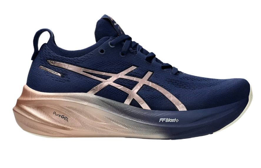 Asics Womens Gel Nimbus 26 Platinum - Blue Expanse/Rose Gold - Neutral