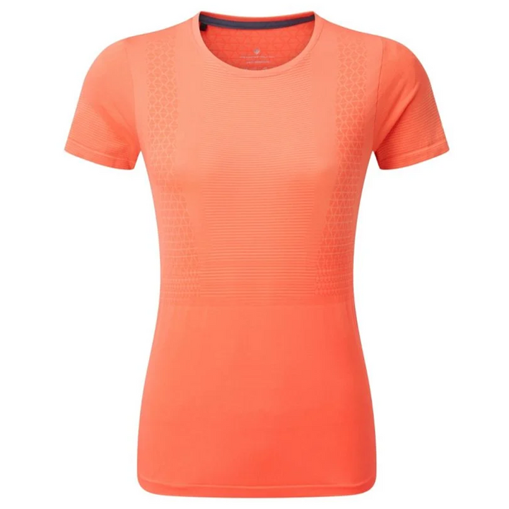 RonHill Womens Tech Marathon S/S Tee - Peach/Lemongrass