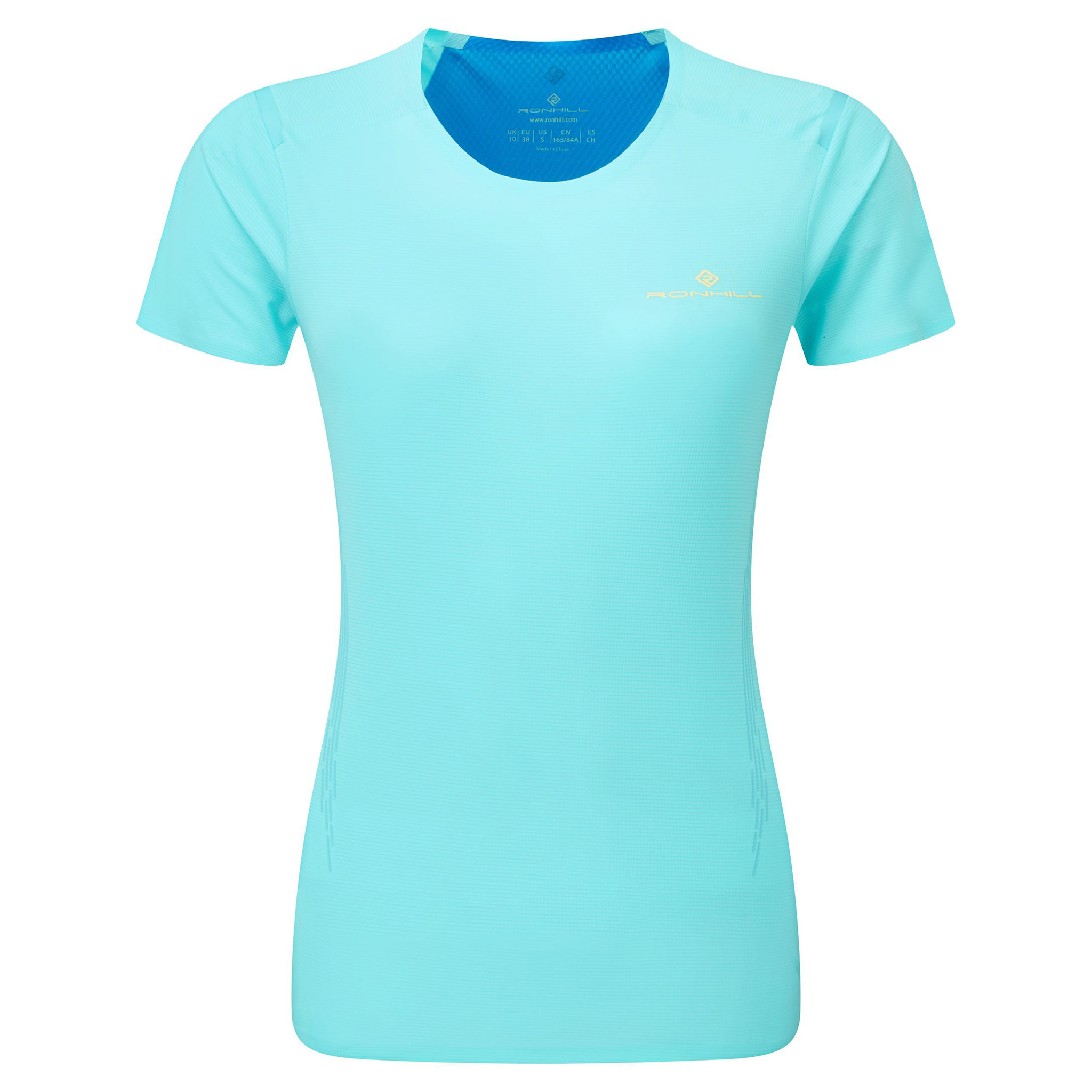 RonHill Womens Tech Race S/S Tee - Aquamint/El Blue