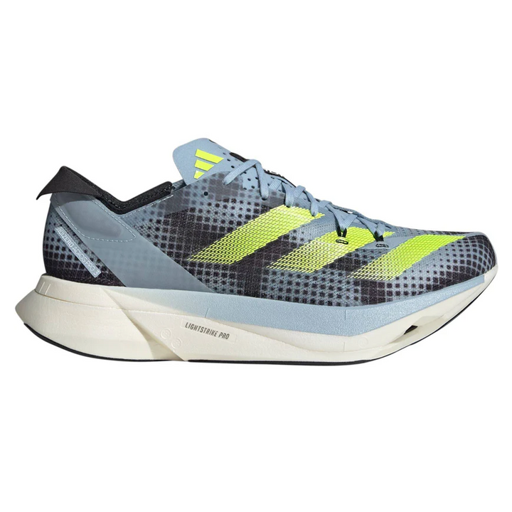 Adidas Mens Adizero Adios Pro 3 - Wonder Blue/Core Black/Lucid Lemon - Neutral