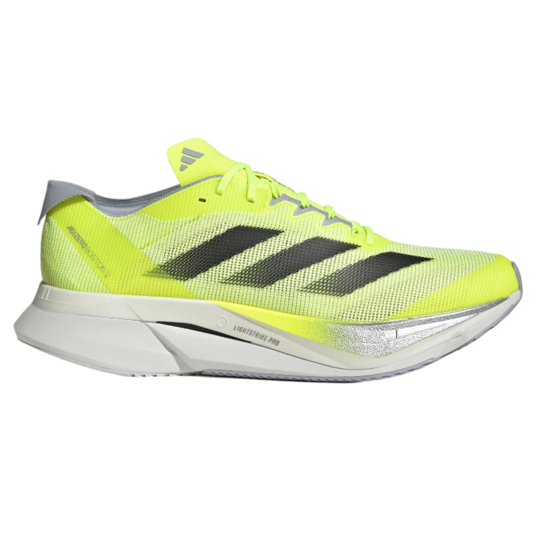 Adidas Mens Adizero Boston 12 - Lucid Lemon/Core Black/Silver Metallic - Neutral - SS25