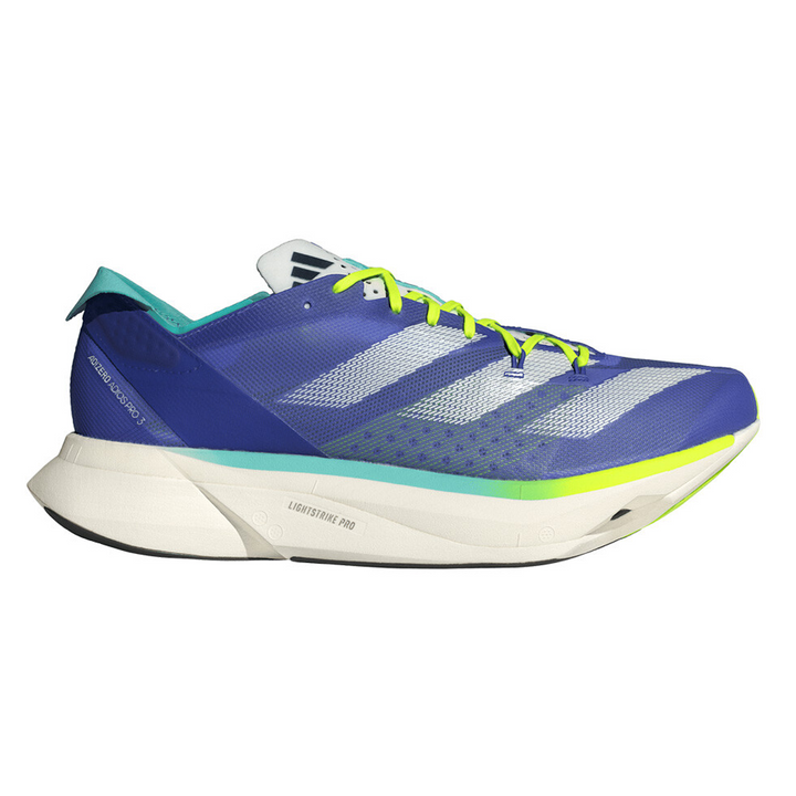 Adidas Womens Adizero Adios Pro 3 - Cobalt Blue/Zero Metallic/Lucid Lemon - Neutral