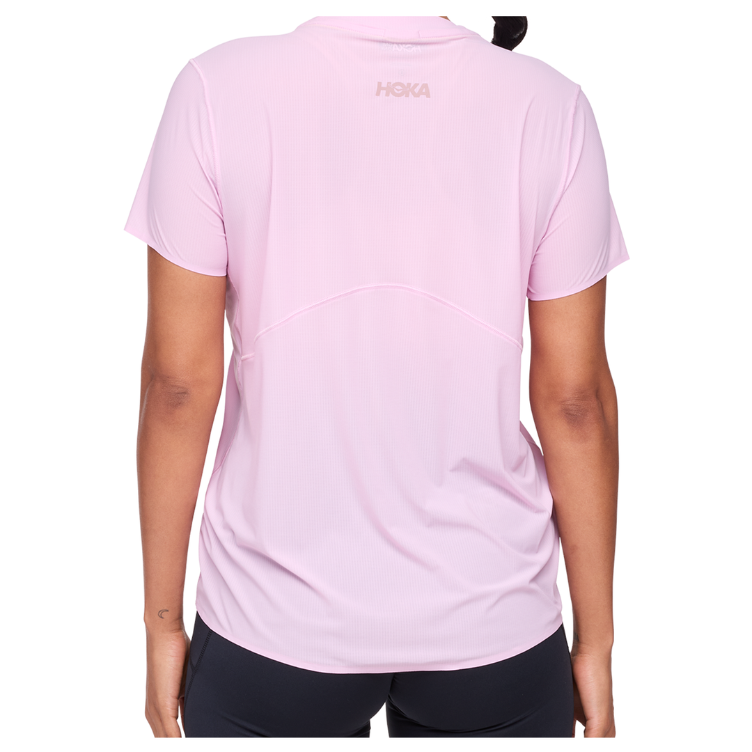 Hoka Womens Airolite Run Short Sleeve - Pink