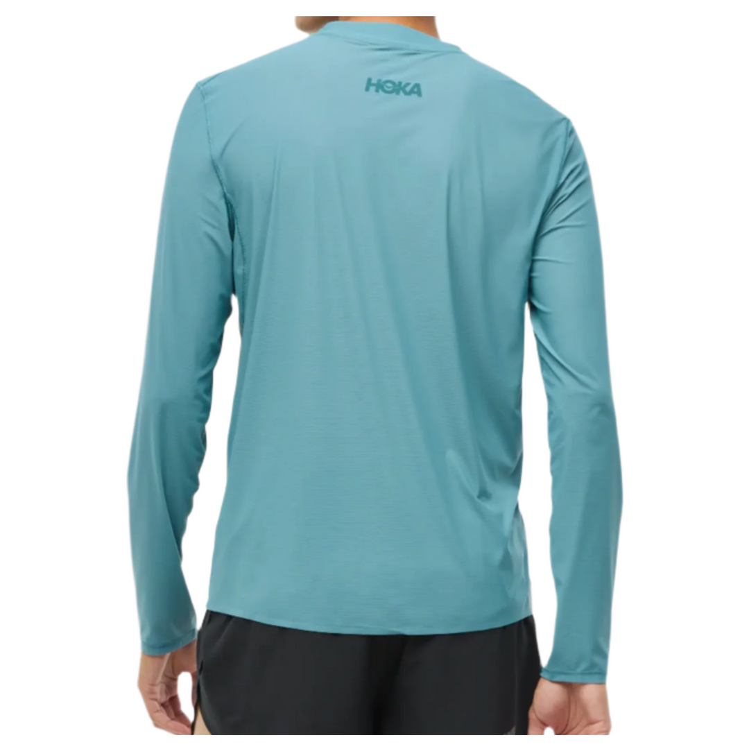 Hoka Mens Airolite Run Long Sleeve - Mountain Fog