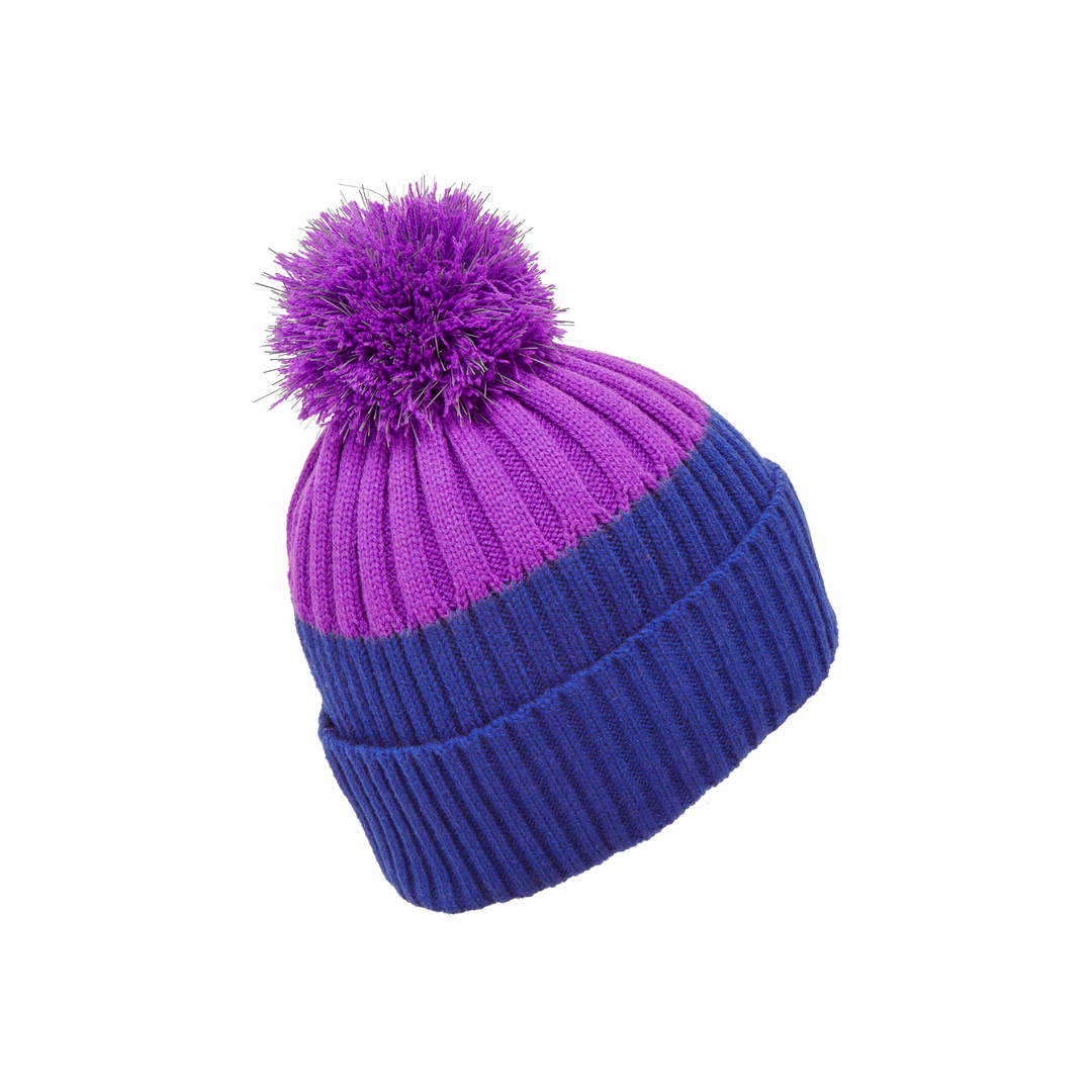 RonHill Bobble Hat - Cobalt/Thistle