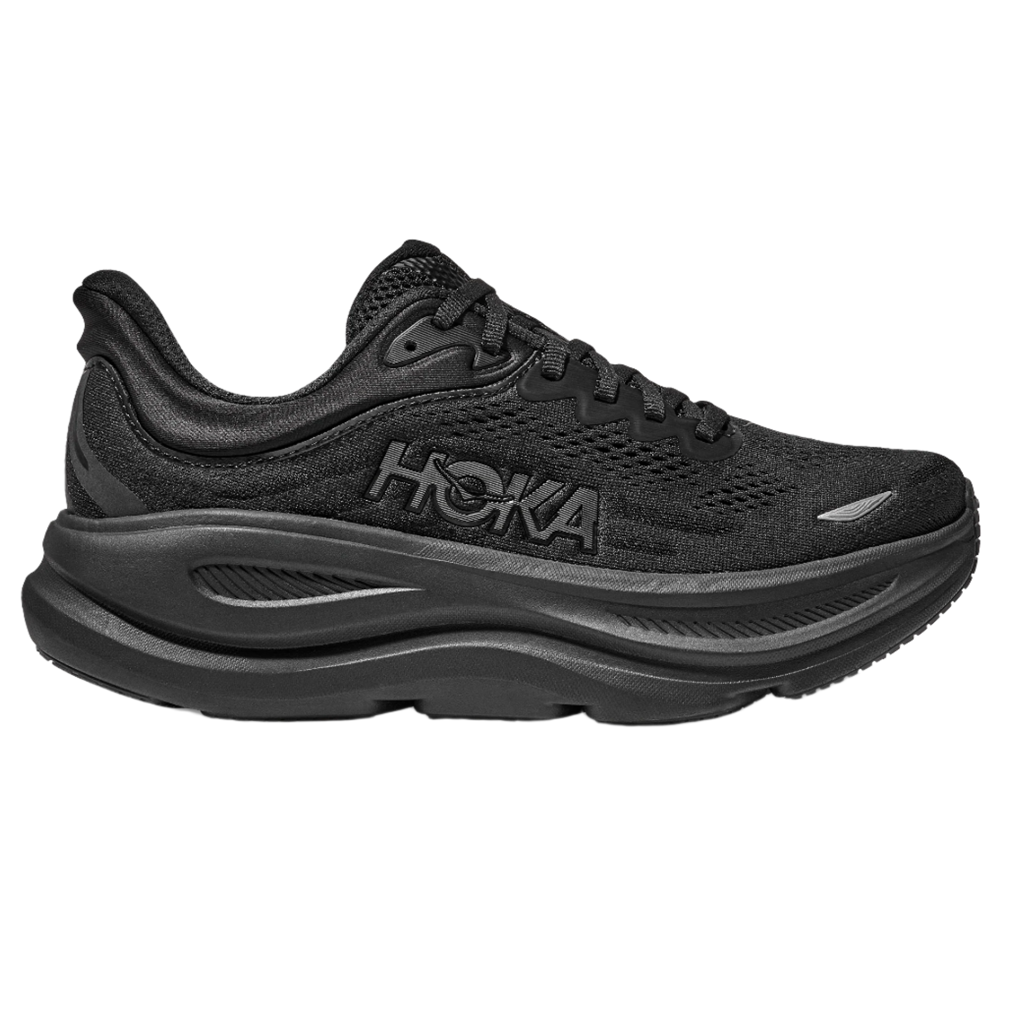 Hoka Mens Bondi 9 - Black/Black - Neutral - SS25