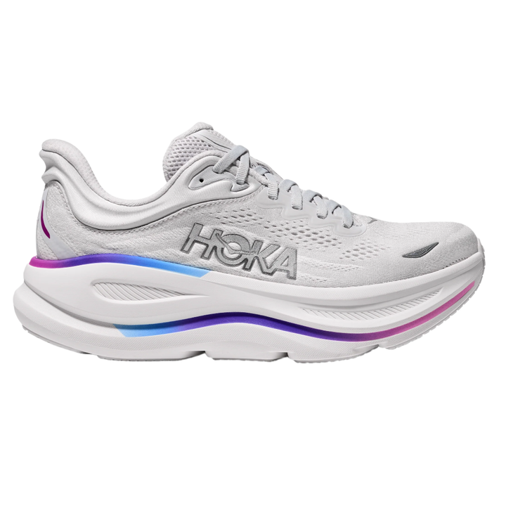 Hoka Womens Bondi 9 Wide - D Width - Cosmic Grey/White - Neutral - SS25