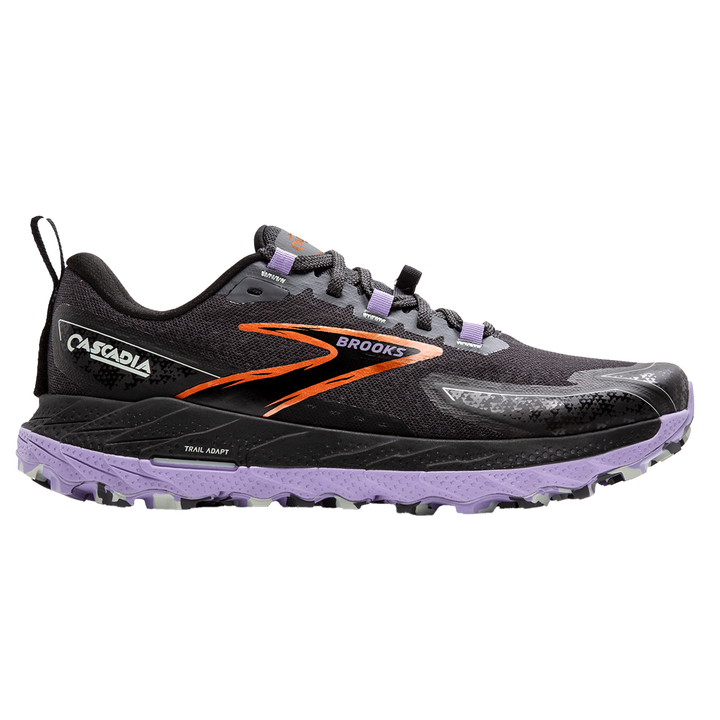 Brooks Womens Cascadia 18 Wide - Ebony/Sweet Lavender/Copper - Trail