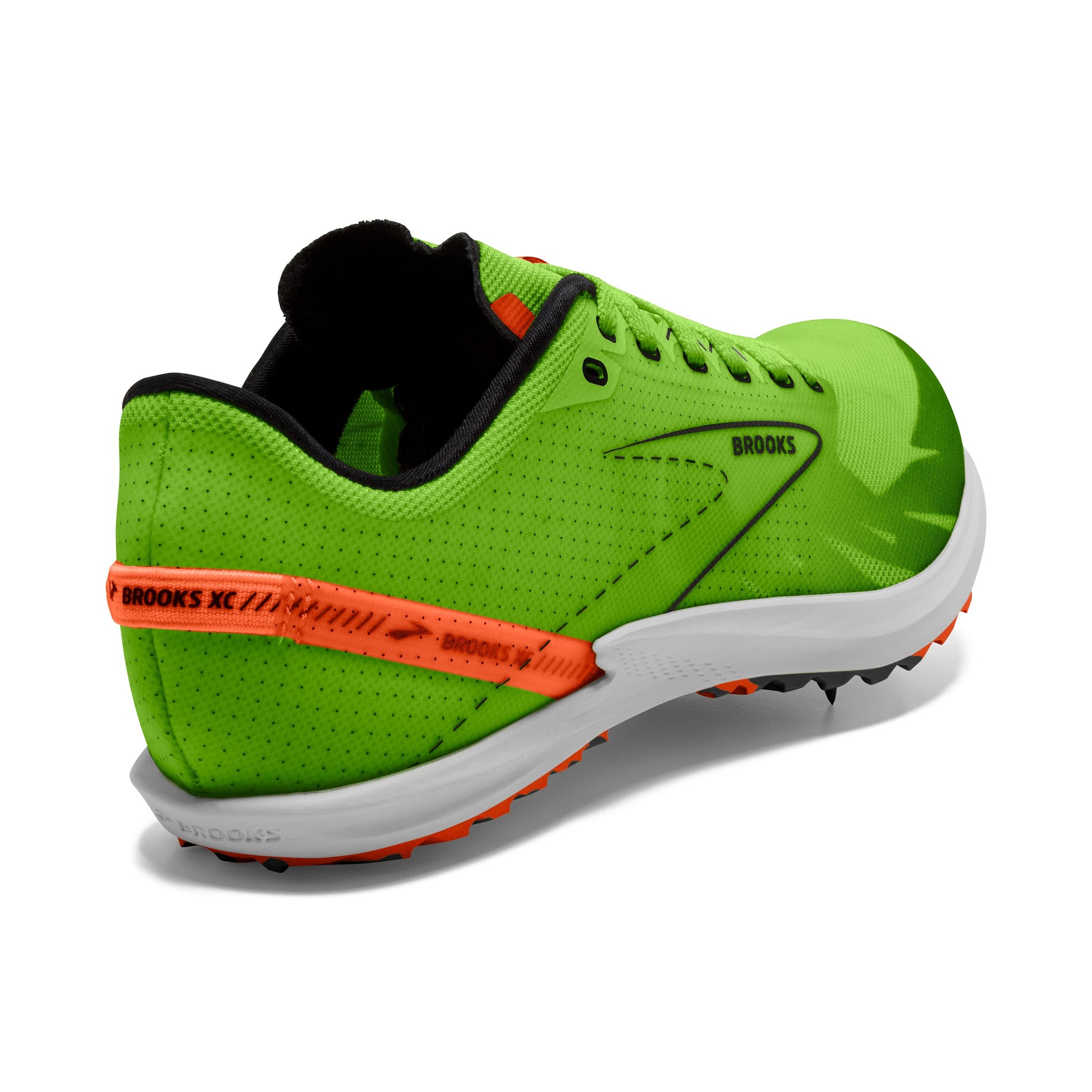 Brooks Draft XC Spikes Green Gecko Red Orange White Run North West