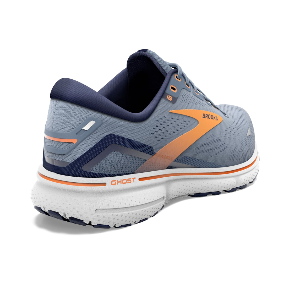 Brooks Mens Ghost 15 - Flintstone/Peacoat/Orange Pop - Neutral