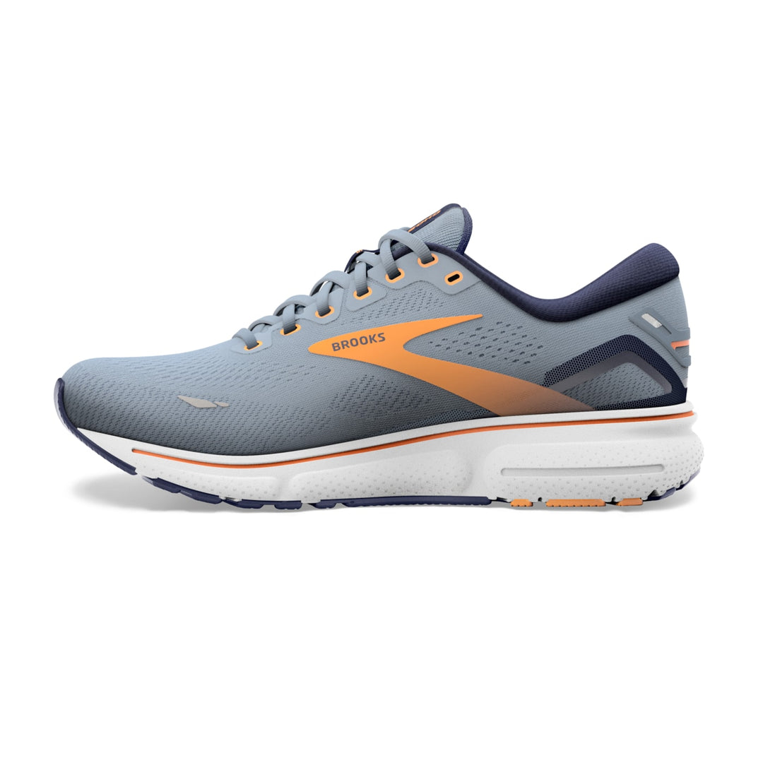 Brooks Mens Ghost 15 - Flintstone/Peacoat/Orange Pop - Neutral