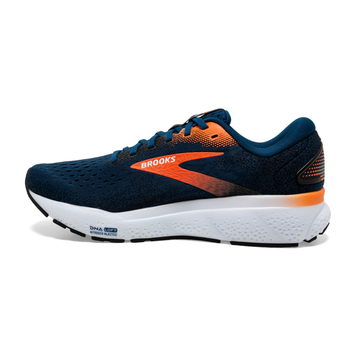 Brooks Mens Ghost 16 - Blue Opal/Black/Nasturtium - Neutral